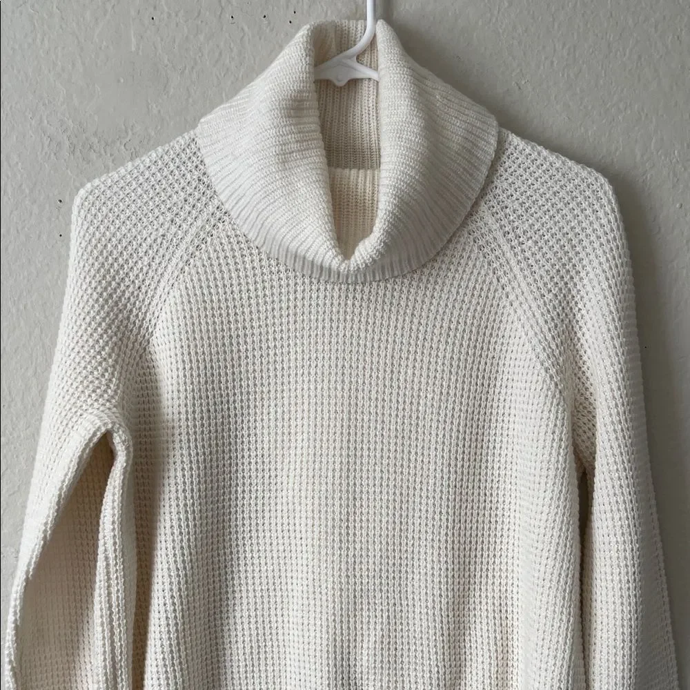 Like New! Madewell Eastbrook Turtleneck Cross-Back Sweater in Cotton-Merino XXS